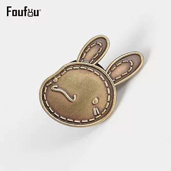 《Foufou》起義小徽章/胸章/胸針-兔寶(霧銅)
