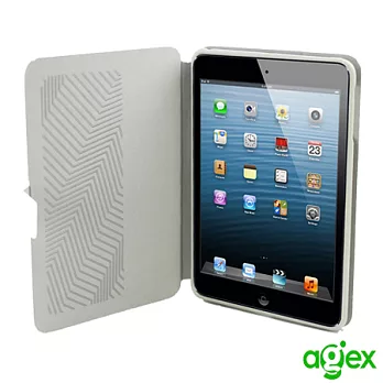 【Agex】iPad Mini 掀蓋式360度旋轉商務版皮套 - 天使白 GMN-02W