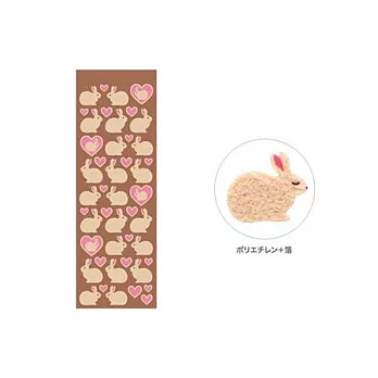 MIDORI 動物貼紙兔與愛心