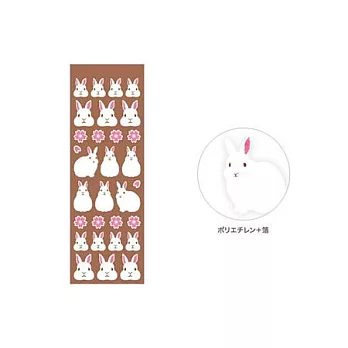 MIDORI 動物貼紙白兔與櫻花
