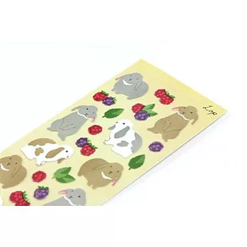 MIDORI 動物貼紙兔與藍莓