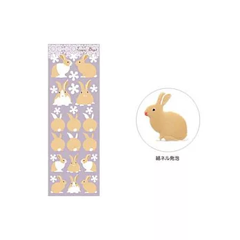 MIDORI 動物貼紙米色兔