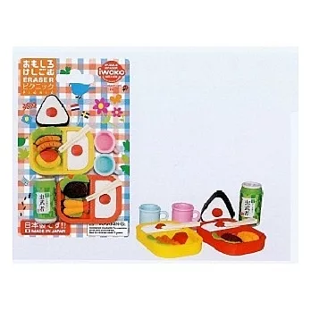 【iwako】NO PVC 環保造型橡皮擦 紙版裝(野餐系列)
