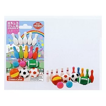 【iwako】NO PVC 環保造型橡皮擦 紙版裝(運動系列)