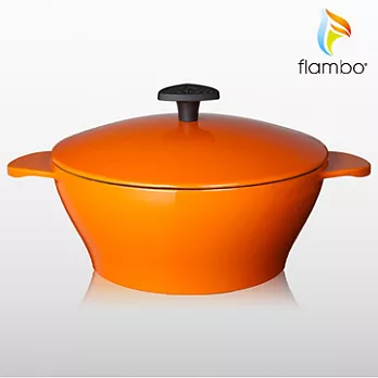 《美國flambo》富蘭鍋鑄鐵燉鍋-S (杏桃橙)