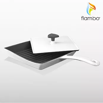 《美國flambo》富蘭鍋鑄鐵燒烤盤-M (棉花糖)
