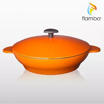 《美國flambo》富蘭鍋夢幻淺鍋-M (杏桃橙)