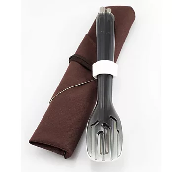 dipper3合1環保餐具鈦金屬筷-潑墨黑