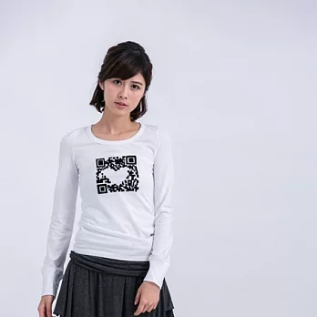 愛維條碼 蜜桃棉 長袖 女TXL白