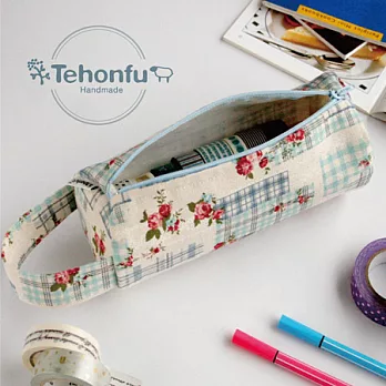 手本風紙膠收納袋-小花園--風信子