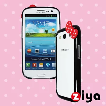 [ZIYA] Samsung Galaxy S 3 i9300 炫彩蝴蝶結雙色邊框 沉著黑