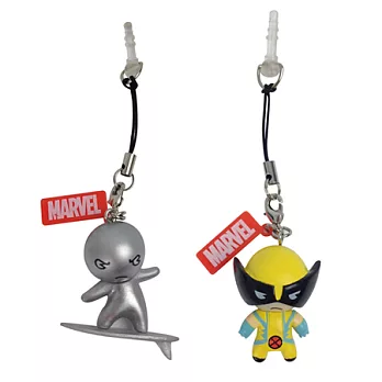 (代理版)Marvel Kawaii 可愛公仔耳機塞-金剛狼+銀色衝浪手 2入1組