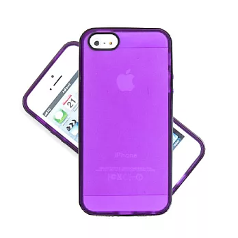 【BIEN】iPhone 5 流行大黑邊框保護殼 (紫)