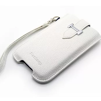 Redberry 英式典雅風 適用4吋-5吋智慧型手機皮套/手機套科技白