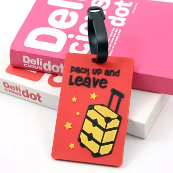 生活系列行李吊牌。行李箱(紅)