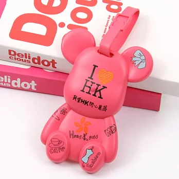 暴力熊創意行李吊牌。我愛香港