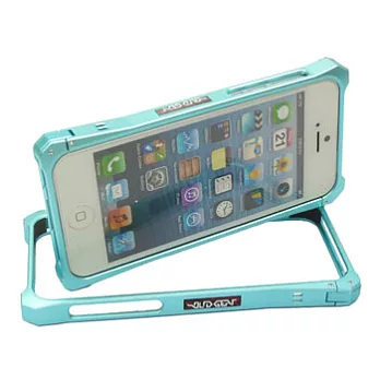 iPhone 5 卡扣式金屬框 / 水漾藍