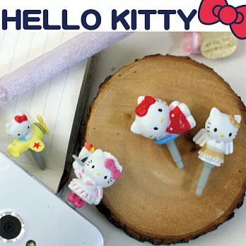Hello Kitty日版 造型公仔防塵耳機塞(SAN-128)悠哉下午SAN-128KTB