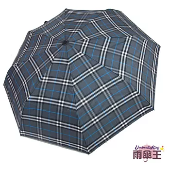 【雨傘王】英倫央代-經典格紋☆自開收 超防潑水 防曬抗UV