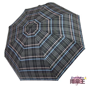 【雨傘王】英倫央代-雙波格紋☆自開收 超防潑水 防曬抗UV