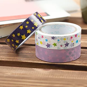 星星的各種顏色膠帶(3P)