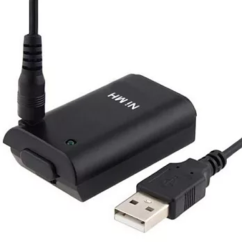 XBox360 遙控手把電池 (電池與USB充電線)白色