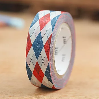 日本mt和紙膠帶1p/[菱格紋‧紅藍]
