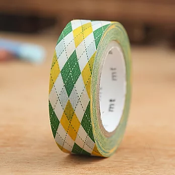 日本mt和紙膠帶1p/[菱格紋‧黃綠]