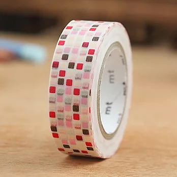 日本mt和紙膠帶1p/[馬賽克磚紋‧粉紅]