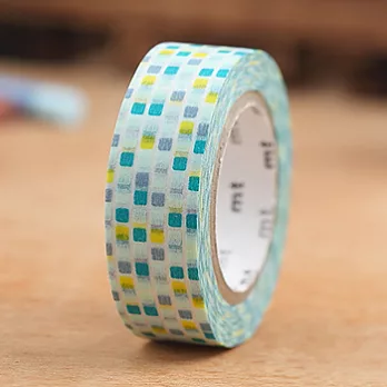 日本mt和紙膠帶1p/[馬賽克磚紋‧黃綠]