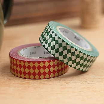 日本mt和紙膠帶2p/[鑽石-紅x綠]