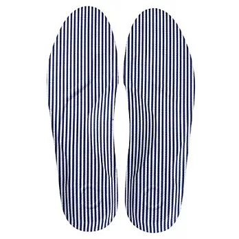 [MUJI 無印良品]棉水洗帆布鞋專用鞋墊25藍直紋