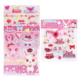 SANRIO 寶石寵物換裝遊戲貼紙(粉)