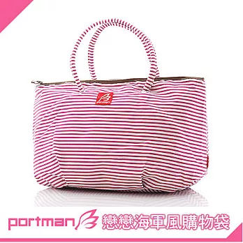 PORTMAN 戀戀海軍風購物袋PM123300蜜桃紅