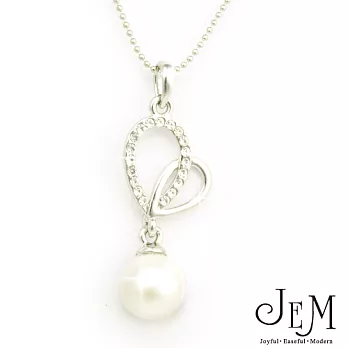 【JEM造型經理】曦珍珠晶鑽項鍊白色