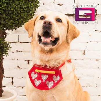 【璀璨桃心】施華洛世奇水鑽寵物領巾收納袋-【Ｌ】