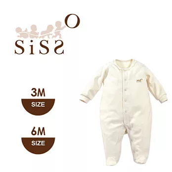 【SISSO有機棉】小磨毛連腳兔裝6M有機棉原色