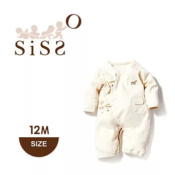【SISSO有機棉】兩用式嬰兒兔裝12M有機棉原色