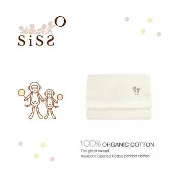 【SISSO有機棉】有機棉米小猴澎澎大浴巾有機棉原色