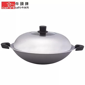 牛頭牌小牛複合金雙耳炒鍋(複合蓋) 40CM