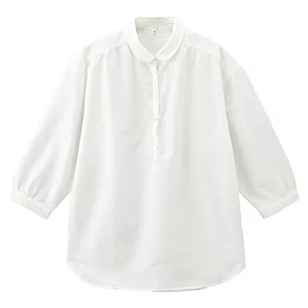 [MUJI 無印良品]女棉絲七分袖套衫M白色