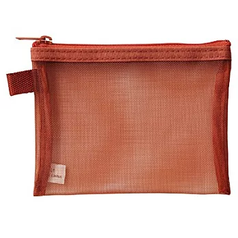 [MUJI 無印良品]尼龍網狀硬袋/小.橘