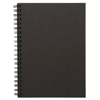 [MUJI 無印良品]再生紙雙環筆記本/空白.B6.深灰
