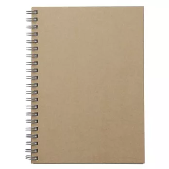 [MUJI 無印良品]再生紙雙環筆記本/空白.B6.米