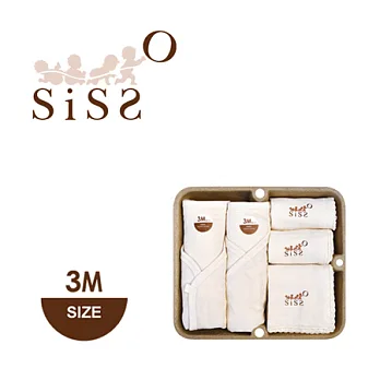 【SISSO有機棉】有機棉二重織舒棉紗布七件禮盒 3M3M有機棉原色