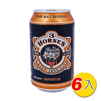 【GoodSome 好東西】德國原裝進口三馬純天然黑麥汁_罐裝(330ml*6入)