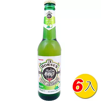 【GoodSome 好東西】德國原裝進口三馬氣泡飲_蘋果(330ml*6入)-到期日 2014/2/24