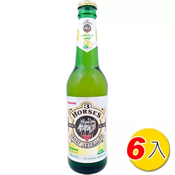 【GoodSome 好東西】德國原裝進口三馬氣泡飲_檸檬(330ml*6入)-到期日 2014/2/24