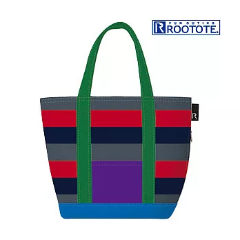 日本ROOTOTE幾何印花保冷保溫迷你手提袋-三色條紋(768101)