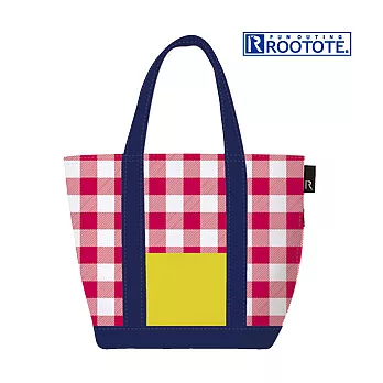 日本ROOTOTE幾何印花保冷保溫迷你手提袋-紅格紋(768102)